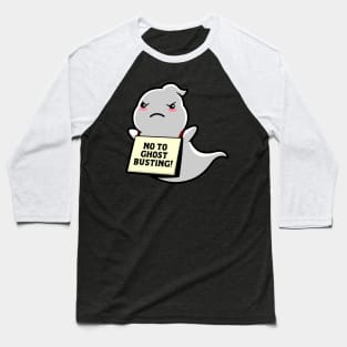 Cute Kawaii Halloween Ghost Funny Activism Cartoon Baseball T-Shirt